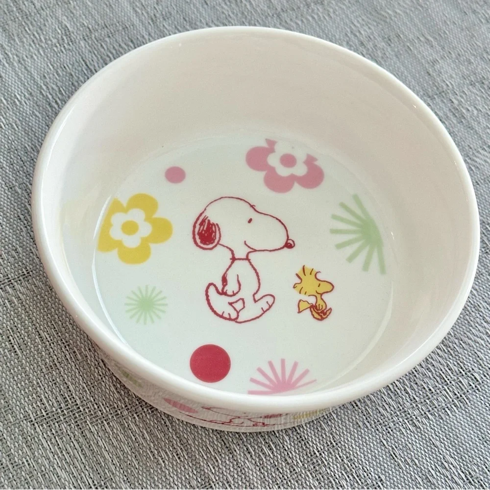 Peanuts Snoopy & Woodstock Colorful Food or Water Small Pet Bowl Brand NEW!